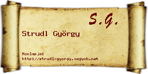 Strudl György névjegykártya