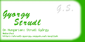 gyorgy strudl business card